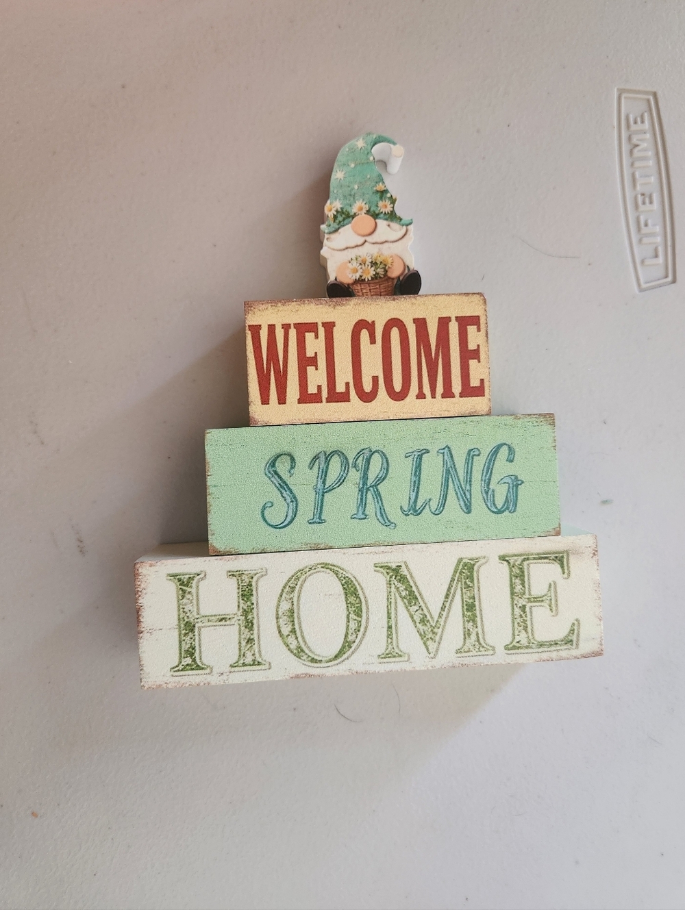 🎉 Welcome, Spring, Home Stackable Wooden Decor